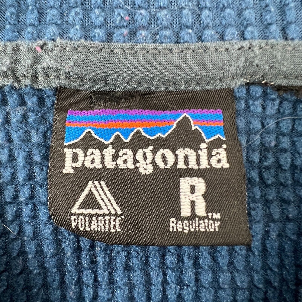 Vtg. Patagonia Jacket Mens Navy Blue Long Sleeve 1/4 Zip Regulator Polortec L - Picture 3 of 15